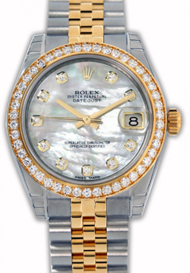 Diamond Bezel & Dial Rolex Datejust 178383 Gold & Steel