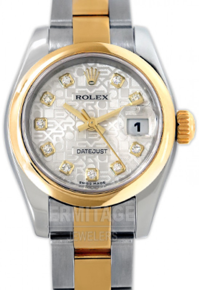 Rolex 179163 Yellow Gold & Steel on Oyster, Smooth Bezel Jubilee Steel Diamond Dial