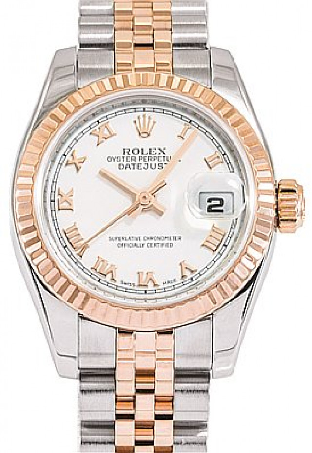 2011 White Rolex Datejust Ref. 179171