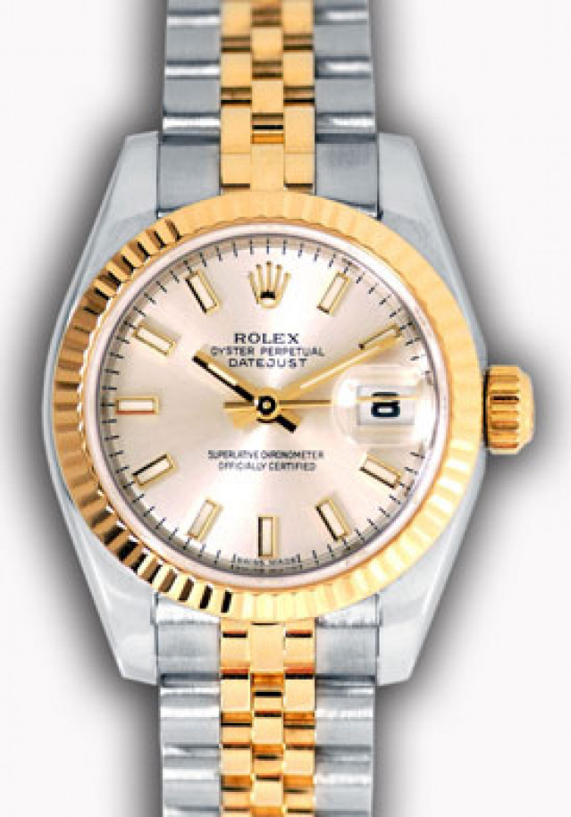 Rolex 179173 Yellow Gold & Steel on Jubilee, Fluted Bezel Steel with Luminous Gold Index
