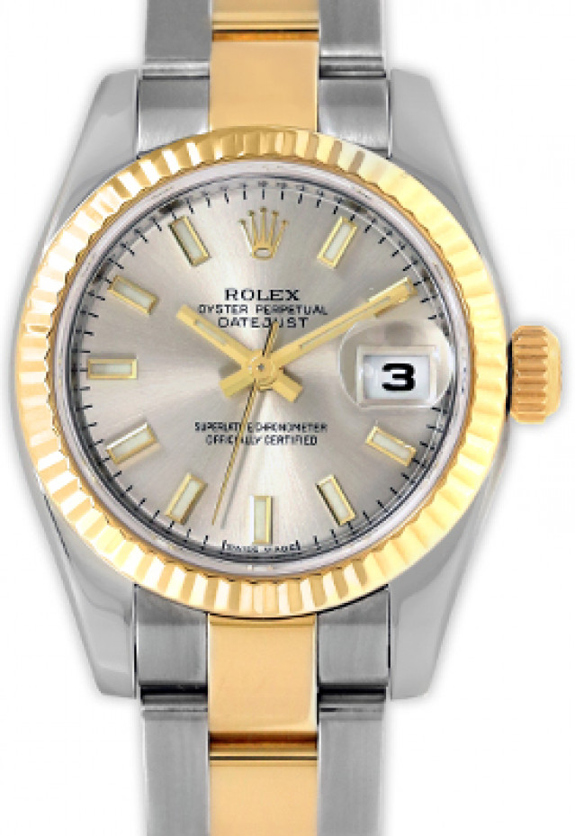 Rolex 179173 Yellow Gold & Steel on Oyster, Fluted Bezel Steel with Luminous on Gold Index