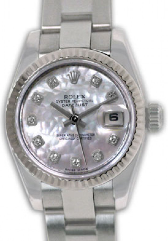 Pre-Owned Ladies Rolex Datejust 179174 with Diamond Dial