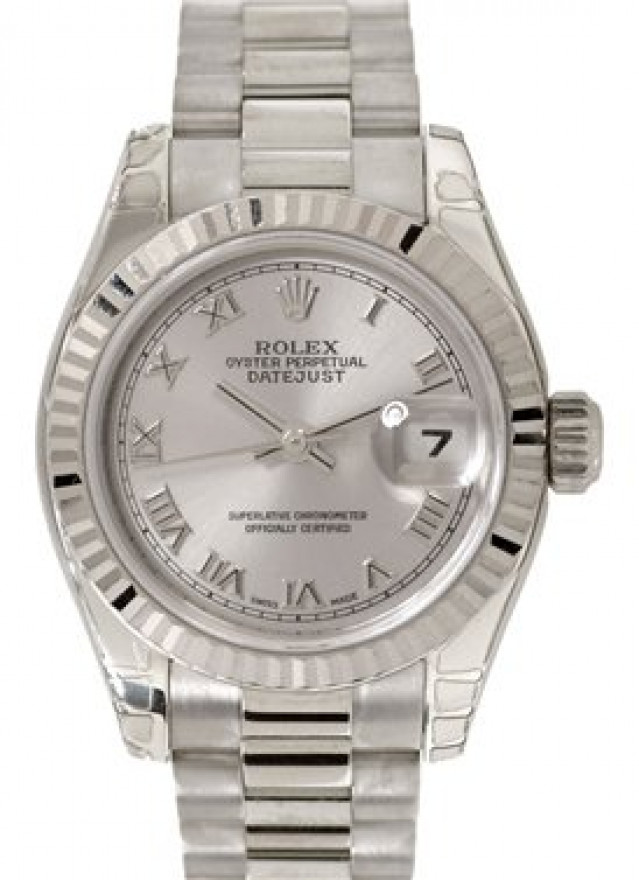 Rolex Datejust 179179 White Gold with Silver Dial & Roman Markers