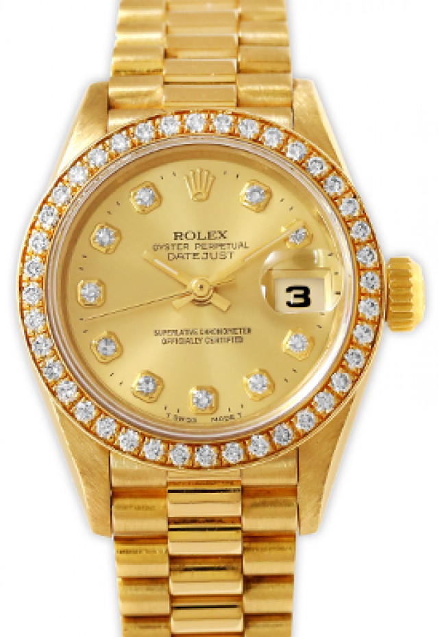 Champagne Diamond Bezel & Dial Rolex Datejust 69138