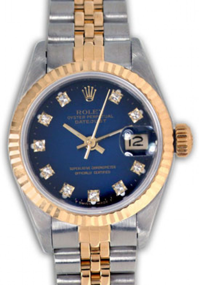 Gold & Steel Diamond Dial Rolex Datejust 69173