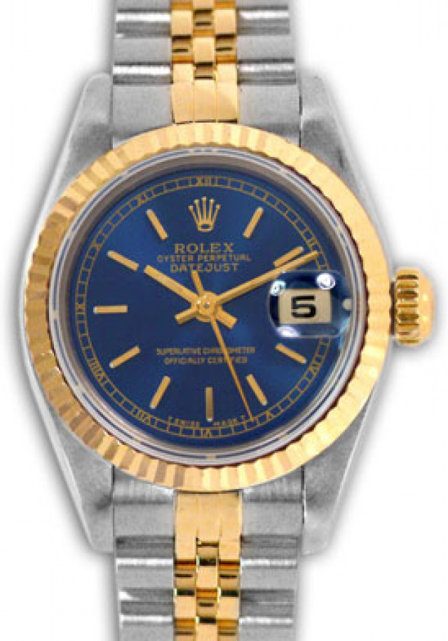 Pre-Owned Rolex Datejust 69173 with Blue Dial