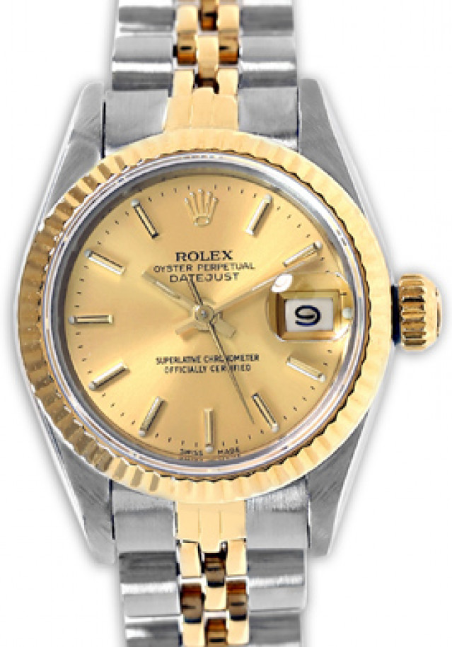 Pre-Owned Gold & Steel Rolex Datejust 69173 Year 1983