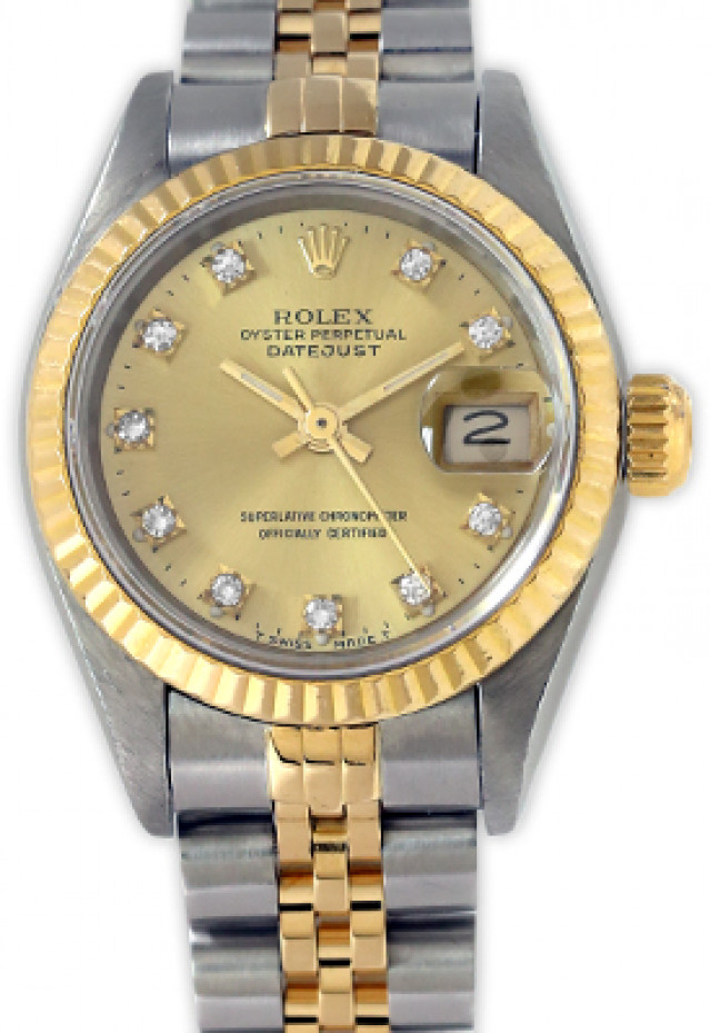 Rolex Women's Datejust 69173 Diamond Dial Watch