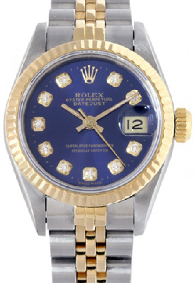 Ladies Rolex Datejust 69173 with Blue Dial