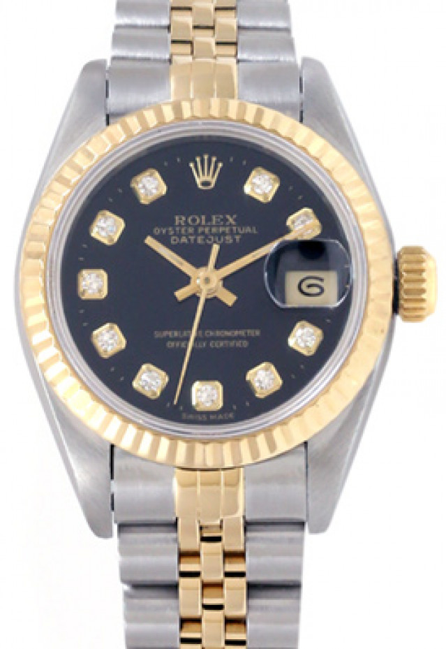 Pre-Owned Rolex Datejust 69173 with Black Dial