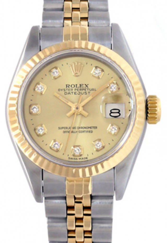 Ladies Rolex Datejust 69173 with Champagne Dial