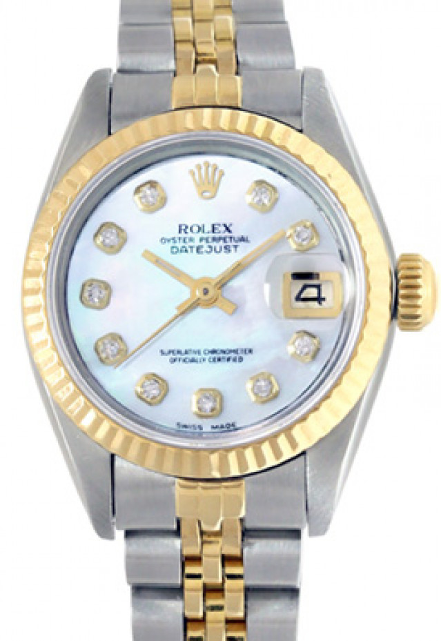 Ladies Rolex Datejust 69173 with White Dial