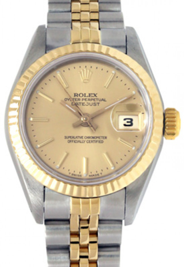 Pre-Owned Ladies Rolex Datejust 69173 with Champagne Dial