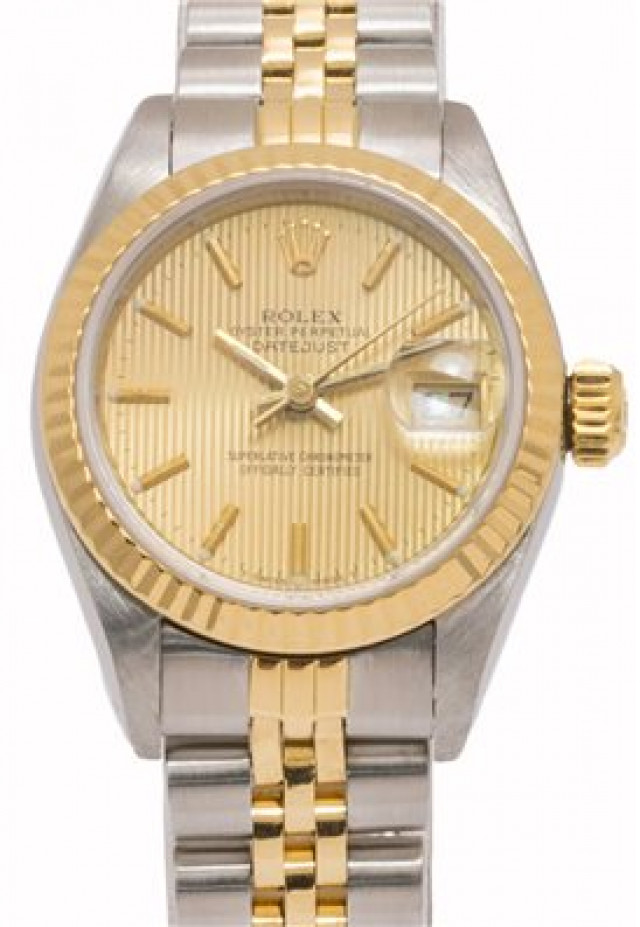 26 mm Rolex Datejust 69173 Gold & Steel on Jubilee with Champagne Dial