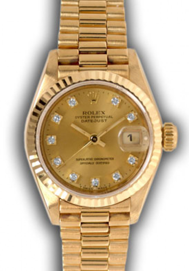 Champagne Diamond Dial Rolex Datejust 69178