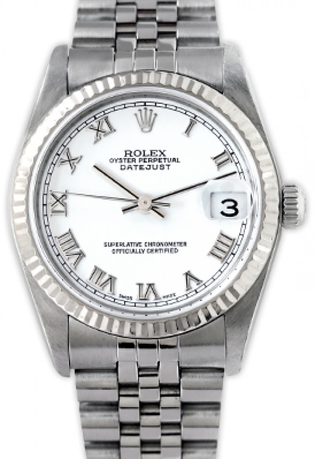 Rolex 78274 White Gold & Steel on Jubilee White with Silver Roman