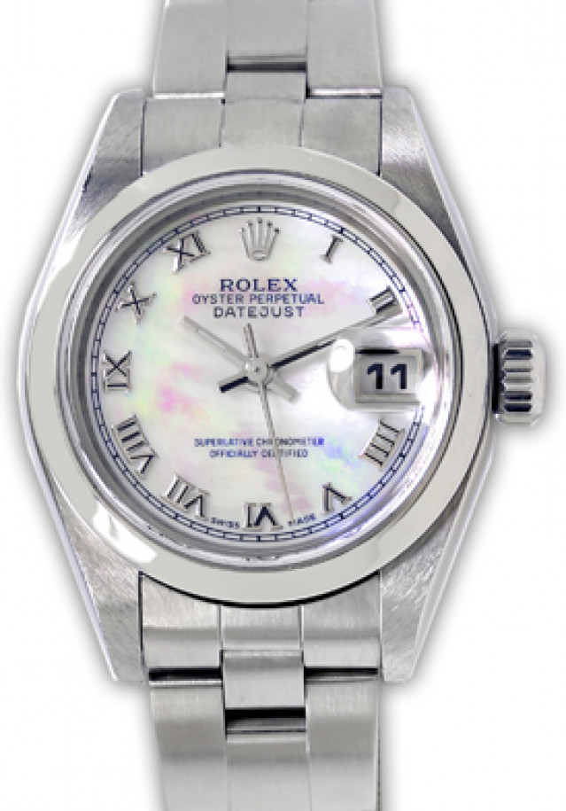 Rolex 79160 Steel on Oyster, Smooth Bezel White Mother Of Pearl with Silver Roman
