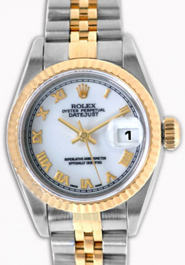 Rolex Datejust 79173 Gold & Steel White Used Condition