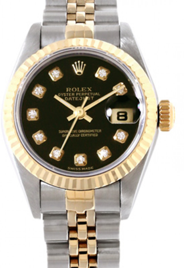 Pre-Owned Rolex Datejust 79173 with Black Dial