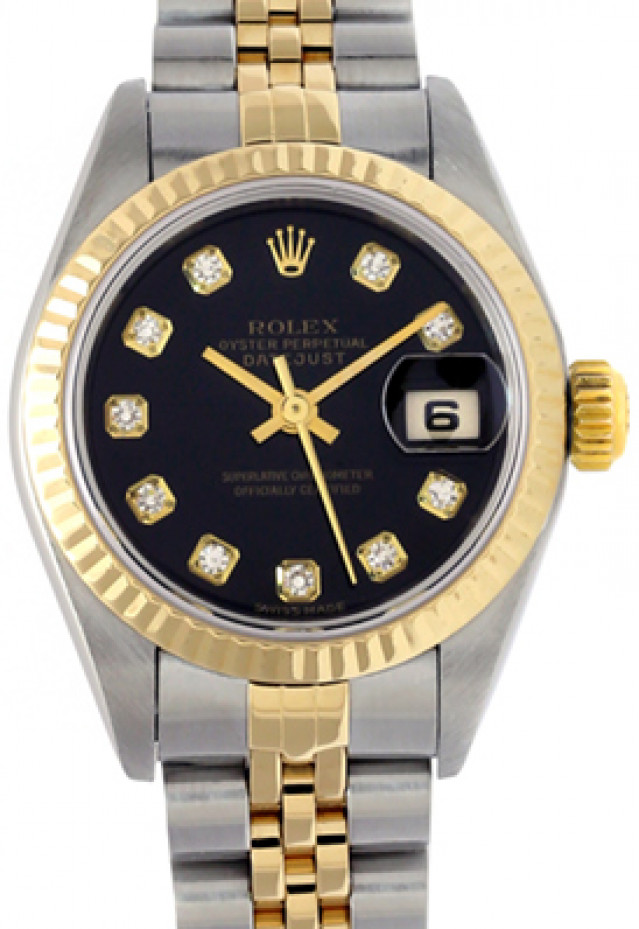 Ladies Rolex Datejust 79173 with Black Dial