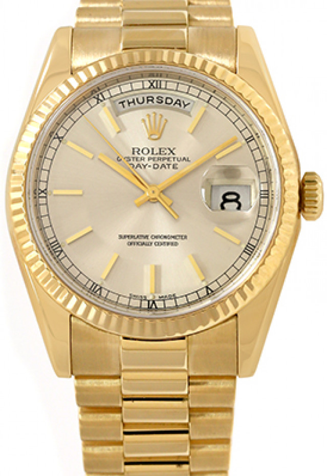Rolex Day-Date 118238 Gold Silver 2000