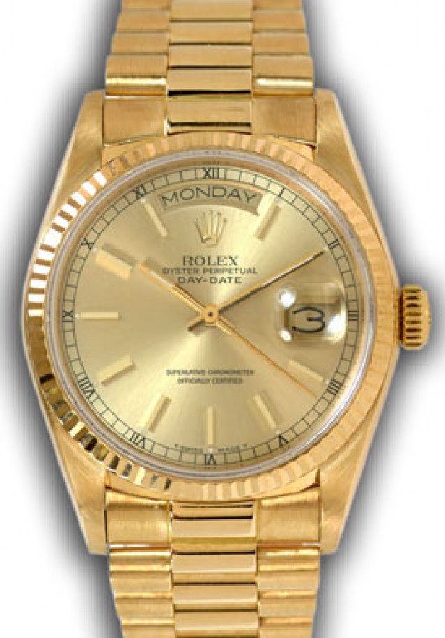 President Rolex Day-Date 18038 Gold Champagne 1988