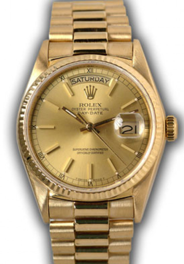Rolex President Day-Date 18038 Gold Champagne 1986