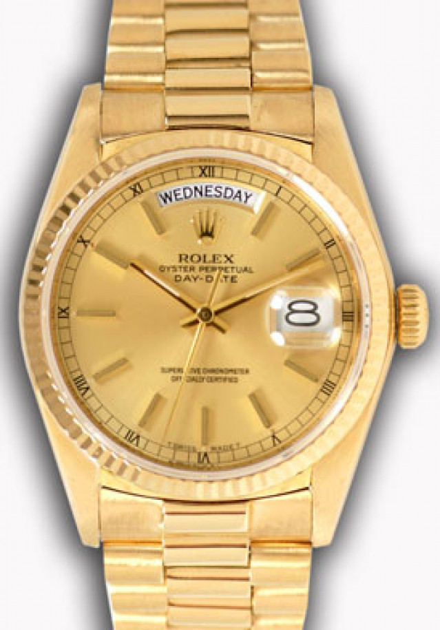President Rolex Day-Date 18038 Gold Champagne 1985