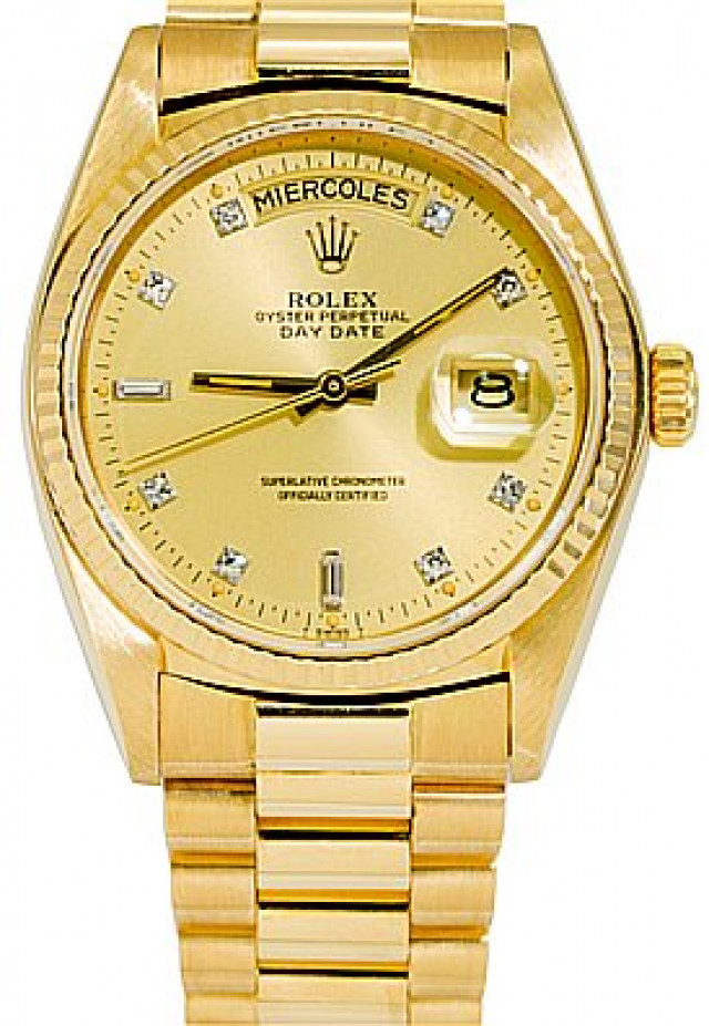 36 mm Rolex Day-Date 18038 Gold on President Pre-Owned