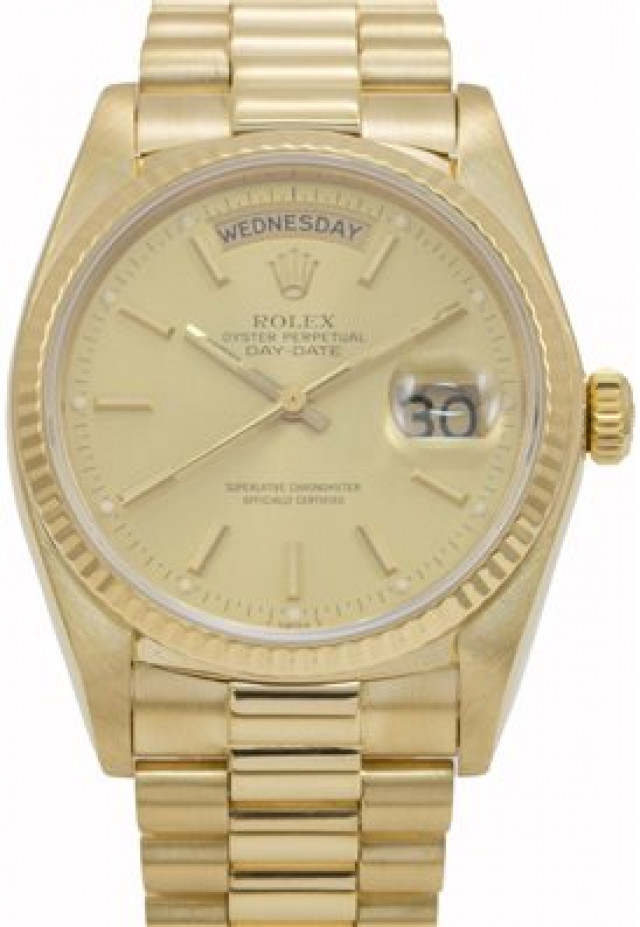 18kt Gold on President Rolex Day-Date 18038 36 mm