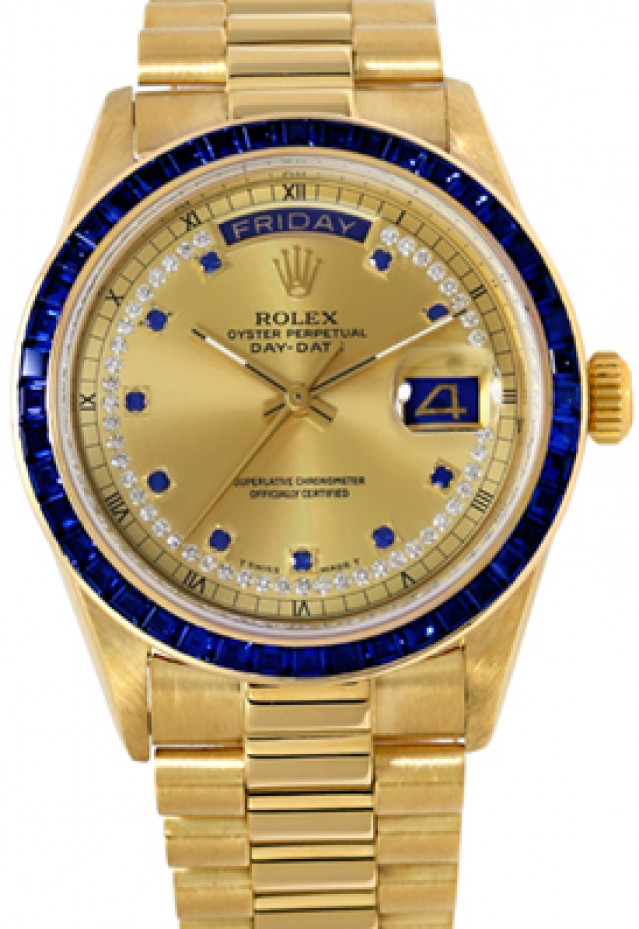 Gold on President Rolex Day-Date 18058 36 mm