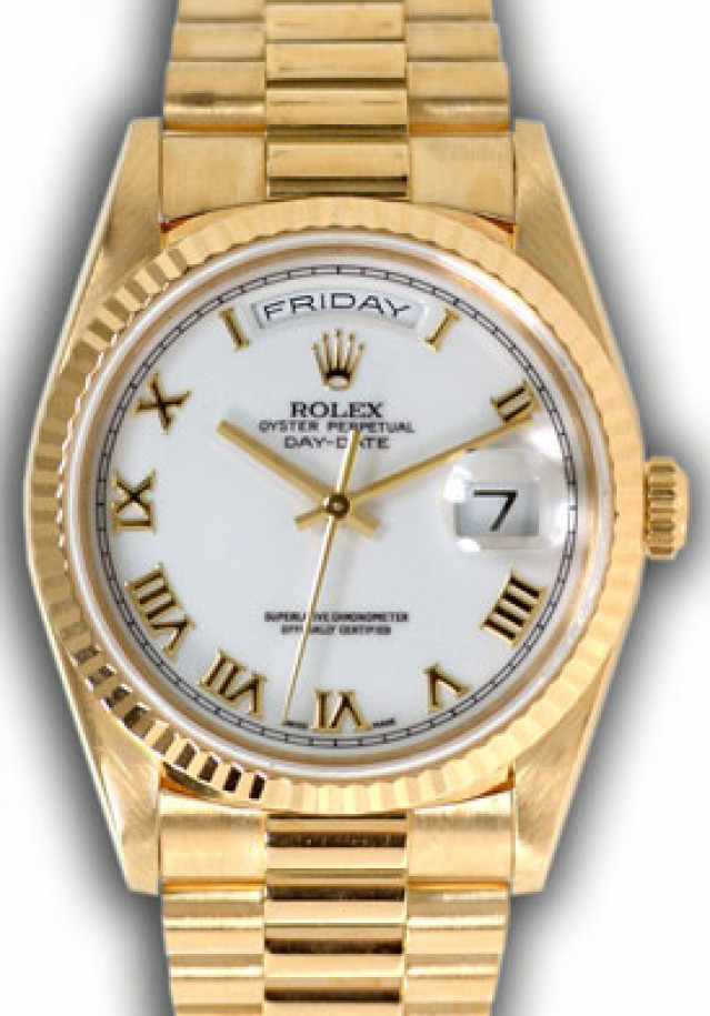 President Rolex Day-Date 18238 Gold White 1996