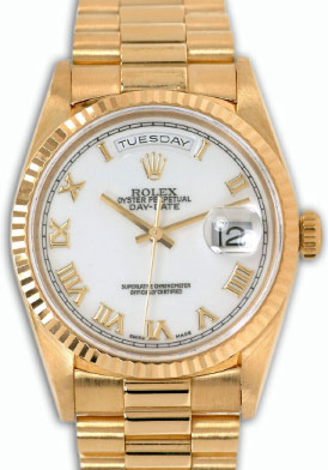 Rolex Day-Date 18238 Gold White 1999