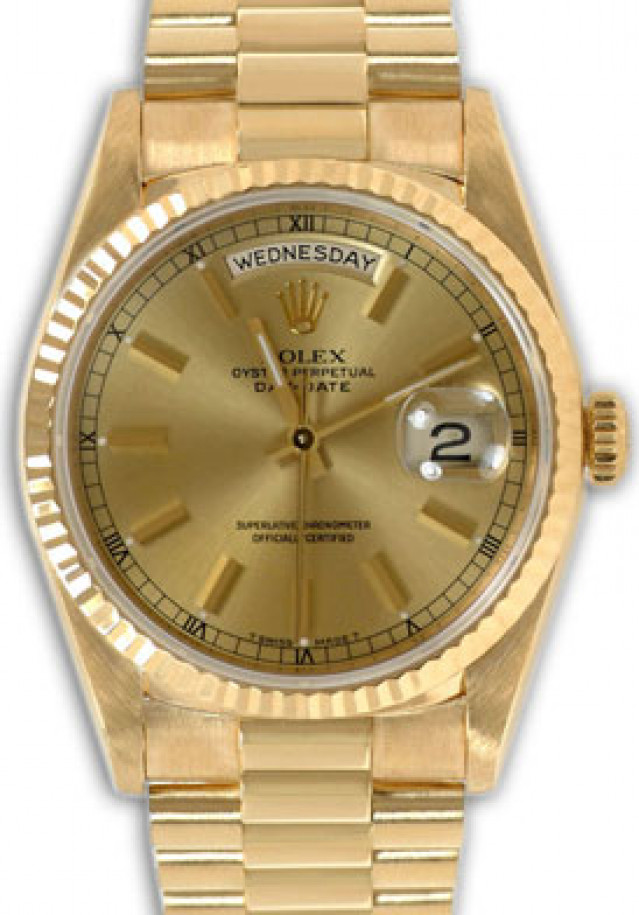 Rolex Day-Date 18238 Gold Champagne 1991