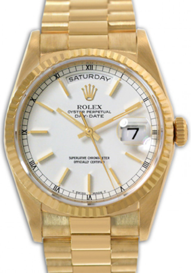 Rolex Day-Date 18238 Gold White 1990
