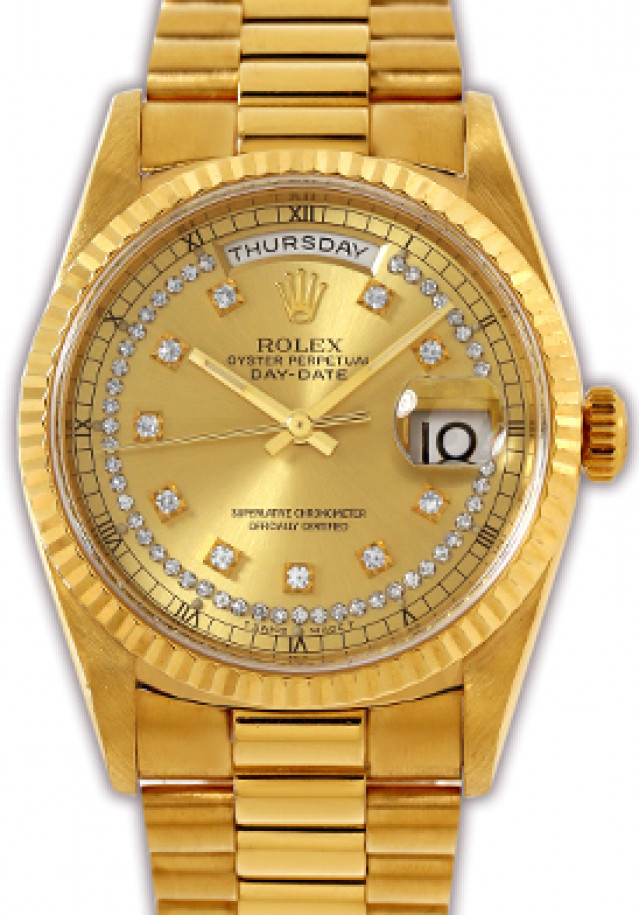 Champagne Diamond Dial Rolex Day-Date 18238