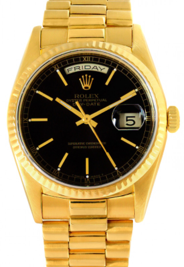 Rolex Day-Date 18238 Gold Black 1995