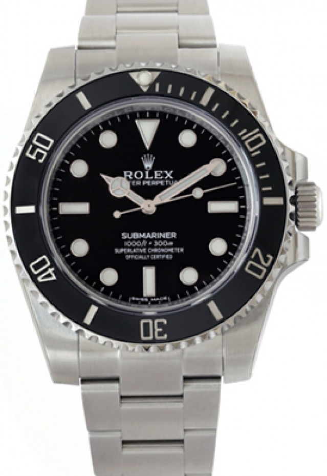 Rolex 114060 Steel on Oyster Black