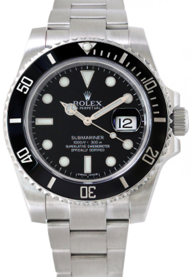 Steel Black Rolex Submariner 116610