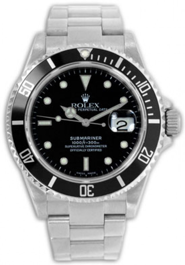 Pre-Owned Steel Rolex Submariner 16610 T Year 2005