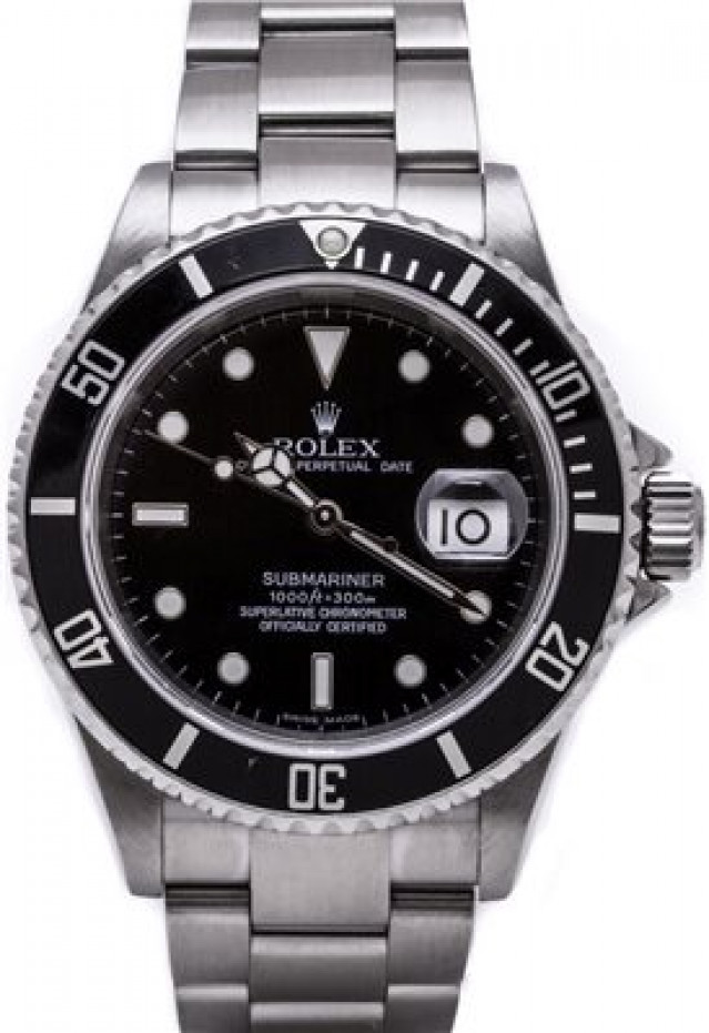 Used Rolex Submariner Stainless Steel Ref 16610