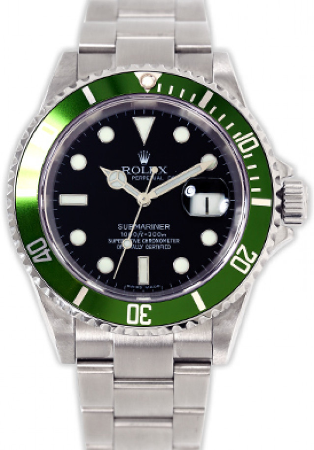 Green Rolex Oyster Perpetual Submariner 16610V Steel