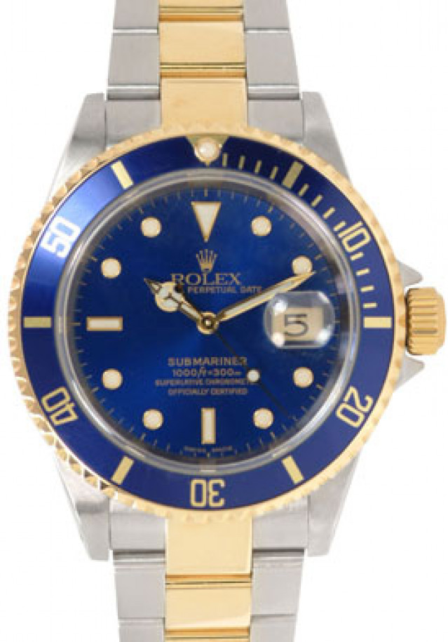 Rolex Submariner 16613 Gold & Steel Blue 2002