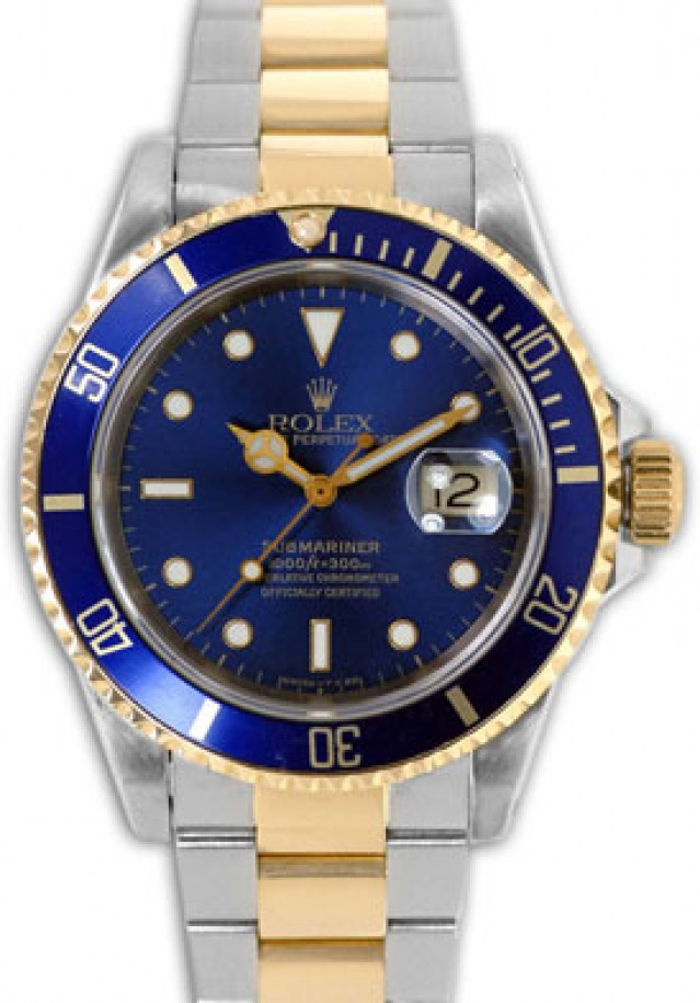 Rolex Submariner 16613 Gold & Steel Blue 1994