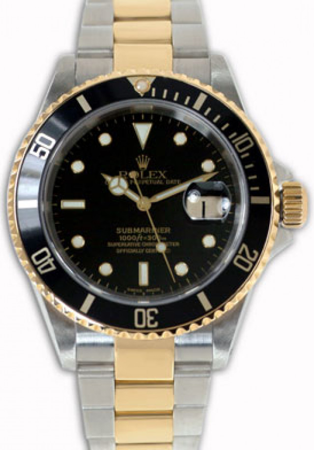 Rolex Submariner 16613 Gold & Steel Black 2003