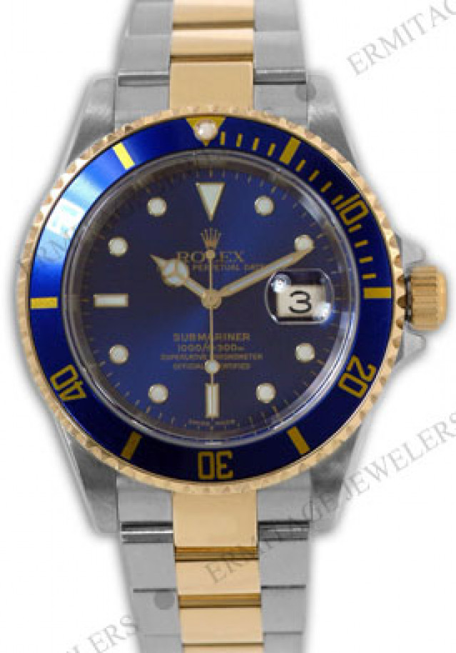 Rolex Submariner 16613 T Yellow Gold with Steel Blue 2004