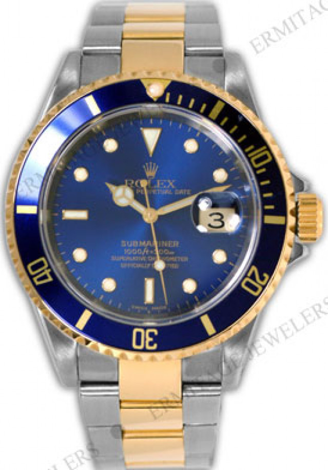 Rolex Submariner 16613 Gold & Steel Blue 2000