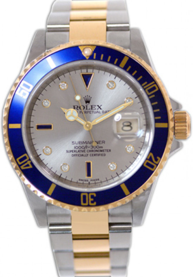 Pre-Owned Rolex Submariner 16613 T with Diamonds