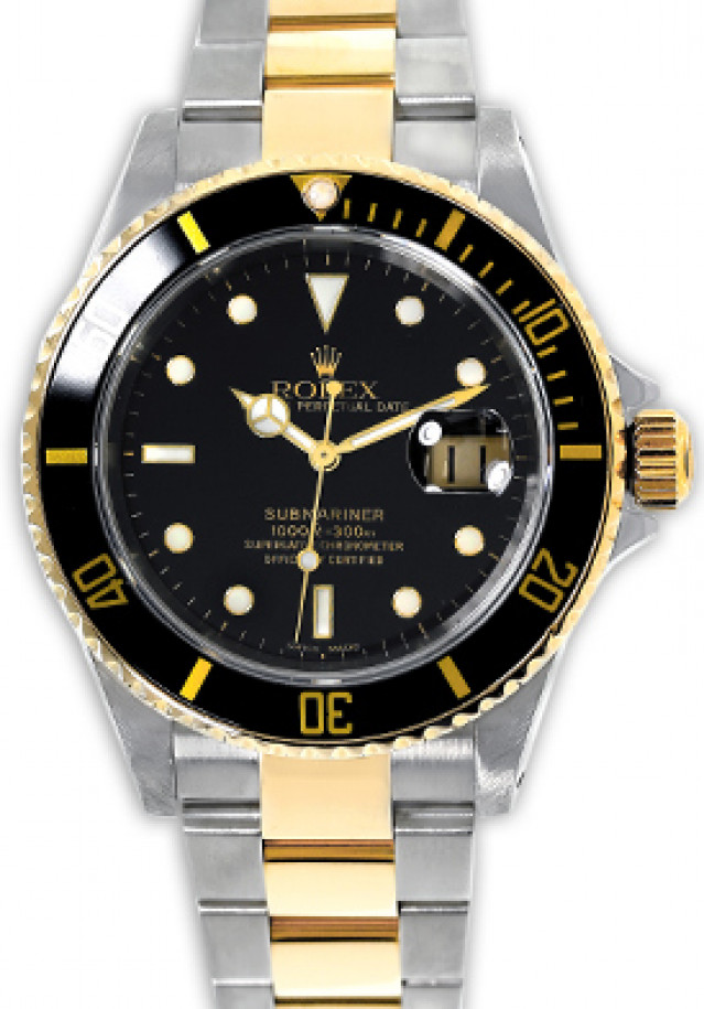 Rolex Submariner 16613 Gold & Steel Black Dial 2003