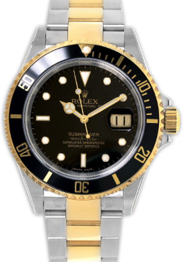 Rolex Submariner 16613 T Gold & Steel Black Dial 2006
